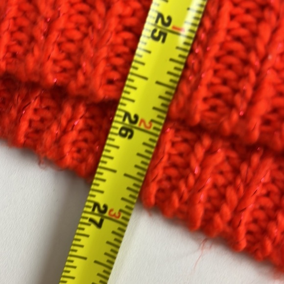 Jones New York Collect Orange Sparkle Orange  Cowl Neck Sweater - Picture 8 of 11